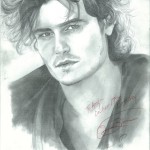 Mr. Bloom Orlando Bloom drawing by Sonja Heisigner